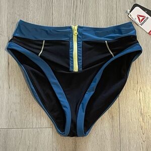 Reebok Sporty Zipper High Rise Bikini Bottoms